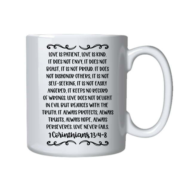 Love is Patient Christian Theme Birthday Christmas Gift Cup Mug 402