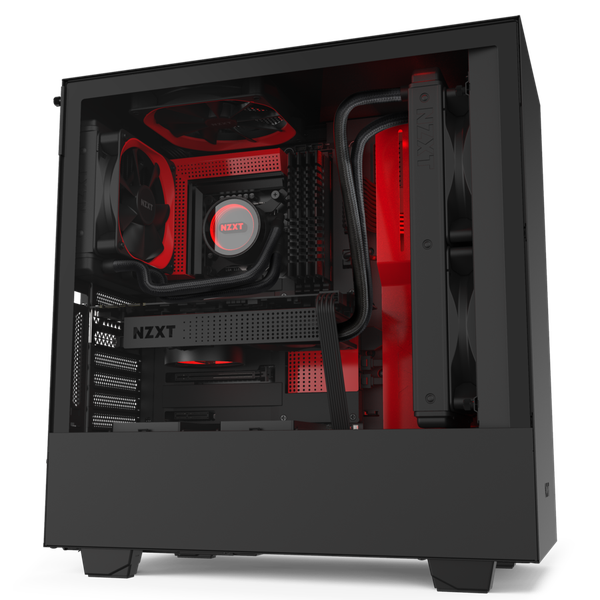 NZXT Computer Chassis H510 i Black/Red CA-H510i-BR