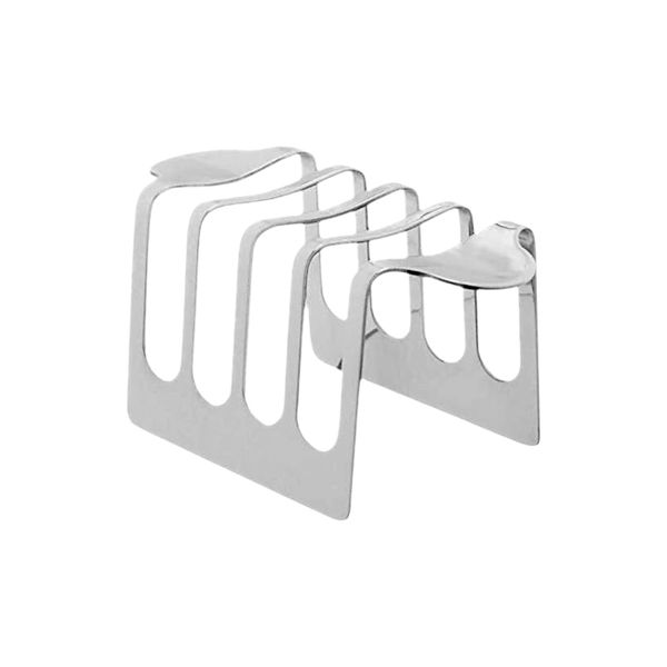 4-Slice Stainless Steel Toast Rack - Silver