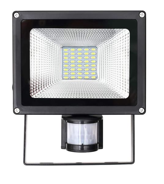JB Luxx High-Quality 20W LED Flood Light with Motion Sensor - Black