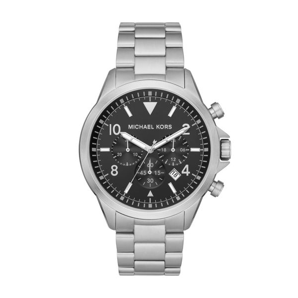 Michael Kors Gage Mens Silver Stainless Steel Watch - MK8826
