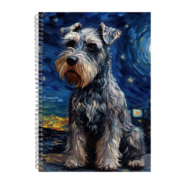 MINIATURE SCHNAUZER Starry Night Notebook Animal Gift Idea Notepad Pad 113