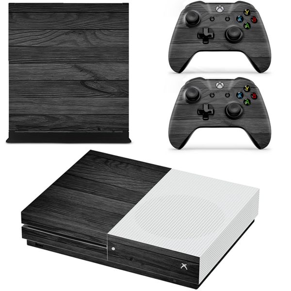 Decal Skin Compatible with Xbox One X - Black Wood (Decal Only)