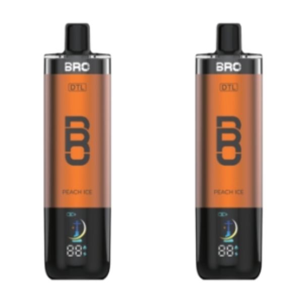 Bro Vapes Hookah 40000 Puffs DTL - Peach Ice (Pack of 5)