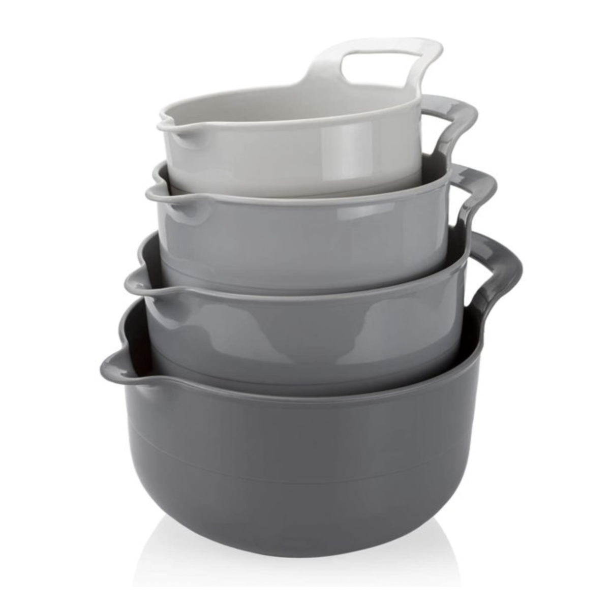 4 Piece Nesting Mixing Bowl Set with Pour Spouts and Handles