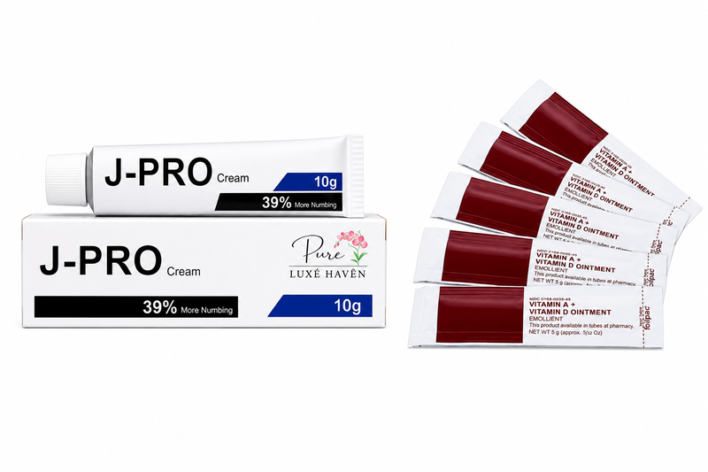Pure Luxè 10g JPro Numbing Cream With 5 Vitamin A&amp;D Aftercare OintOintment