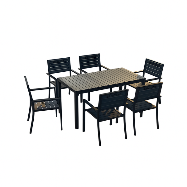 All Weather 5-Piece Aluminum Outdoor Dining Set with Table &amp; Chairs