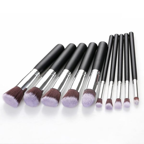 Stylish Modern 10 Piece Makeup Brush Set