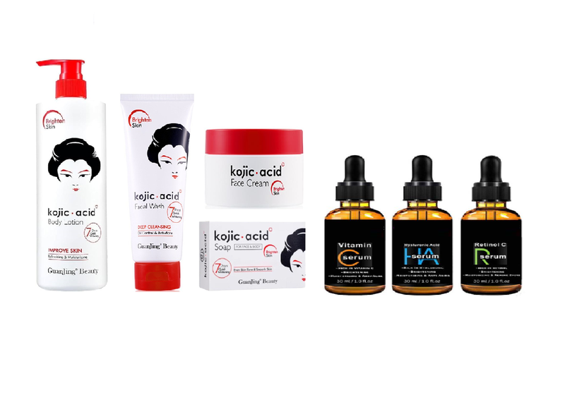 Glamour Glow - Semi Complete Kojic Acid &amp; Facial Serum Set