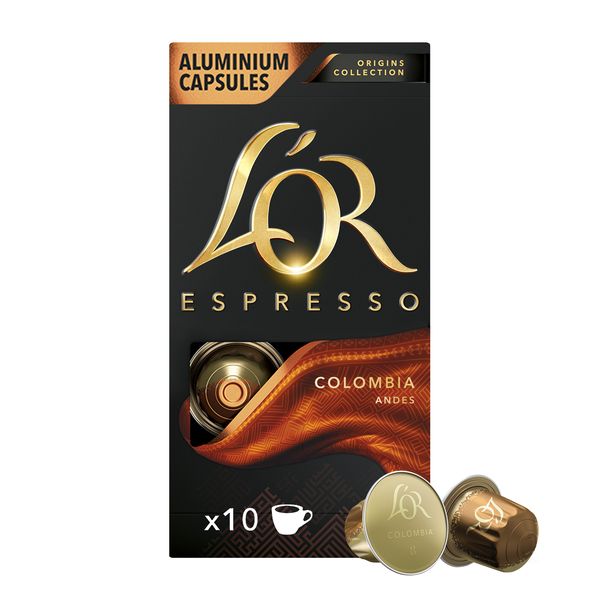 L’OR Colombia Intensity 8 - Nespresso Compatible Coffee Capsules - Pack of 10 capsules