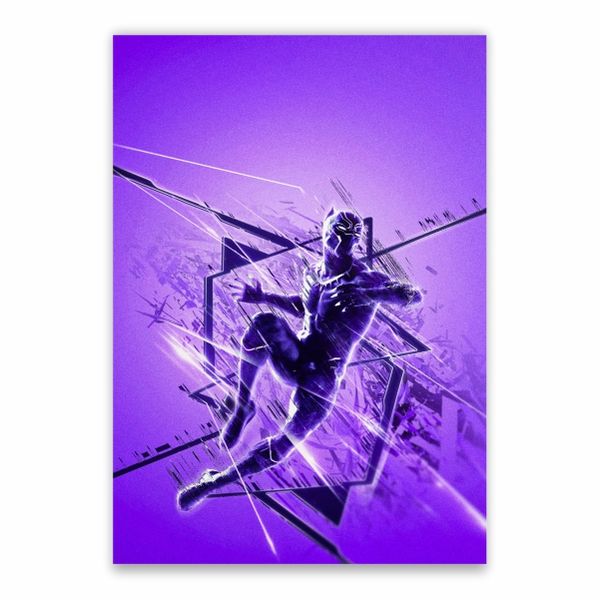 Black Panther Purple Poster - A1