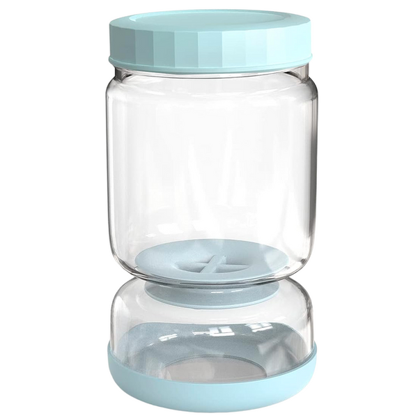 Glass Pickle, Atchar,Fermentation Airtight Hourglass Jar With Strainer Flip