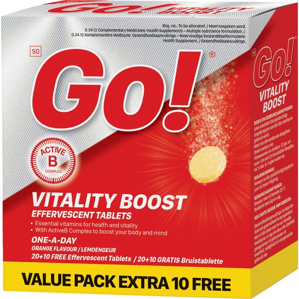 Go Vitality Boost Effervescent Tablets - 3x10's