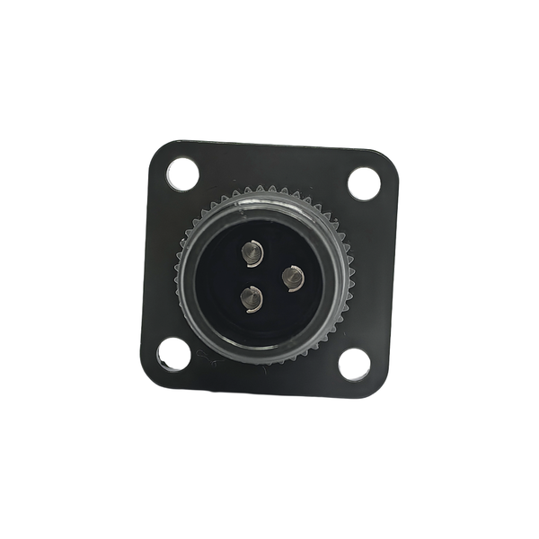 XY3100A-10SL-3P: MIL-DTL-5015 Square Flange Receptacle, 3-Pole
