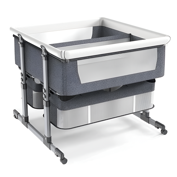 Twin Double Bed Sharing Bassinet for Twins - Safe, Adjustable