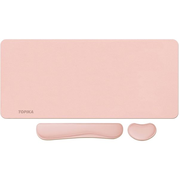 Topika 3 in 1 Mouse Pads With Wrist Support,Extra Large Gaming Mousepad Set