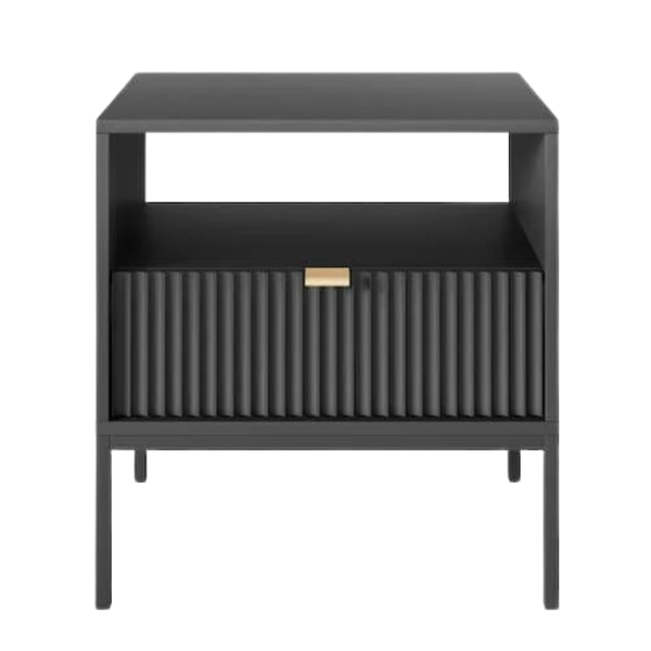Srip Fluted Single Drawer Pedestal