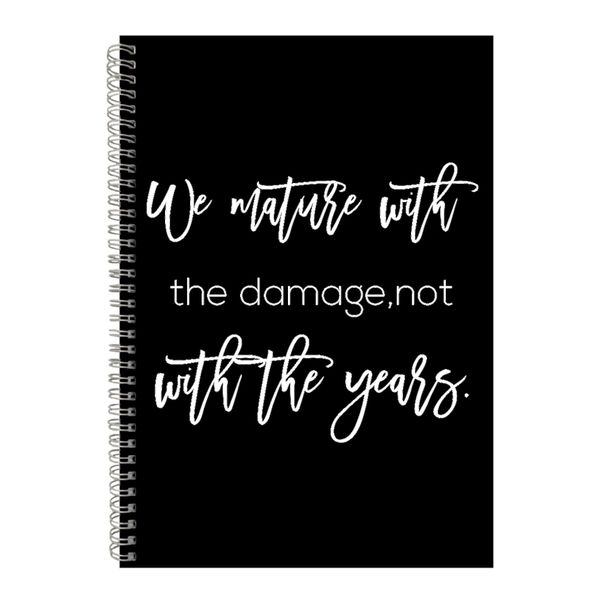 Mature A4 Notebook Spiral Lined Motivational Saying Graphic Notepad Gift187