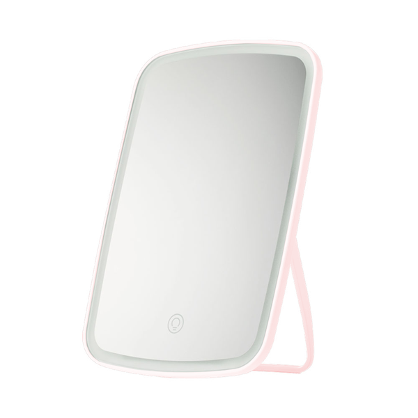 Portable Makeup Mirror / Touch Control LED - Pink