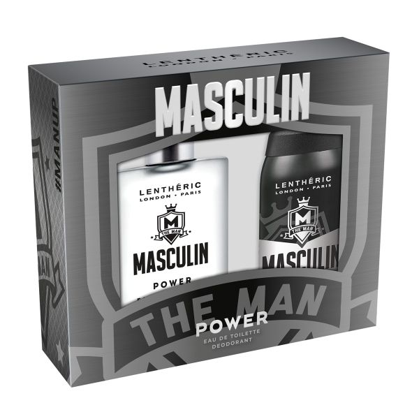 Lentheric Masculin Power Eau de Toilette 100ml &amp; Deodorant Spray 150ml