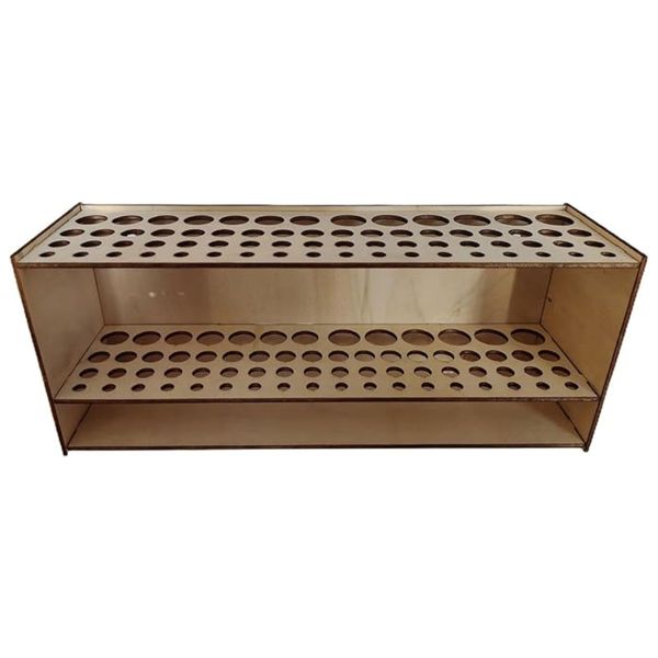 BrushNest 67 Hole Organizer Art &amp; Makeup Tools Wood PaintBrush Holder Stand