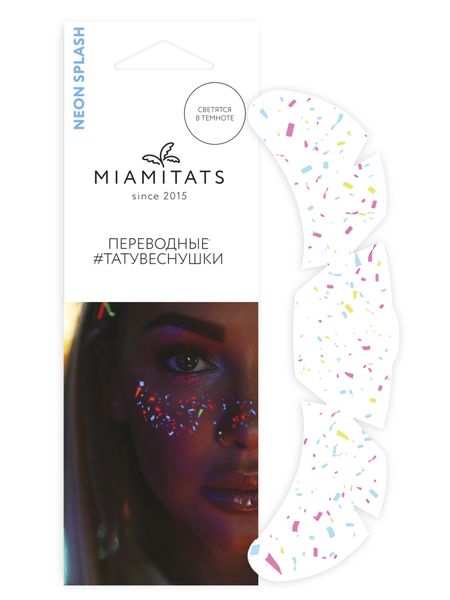 MIAMITATS Temporary Tattoo Freckles Neon Splash