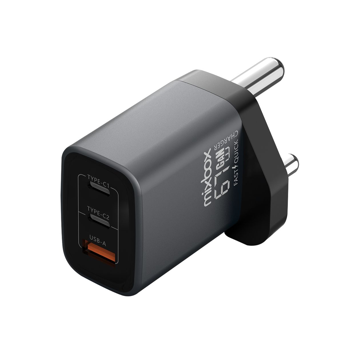 Mix Box 67W Power Delivery GaN Fast Charger Adapter, 3 Port USB Charger