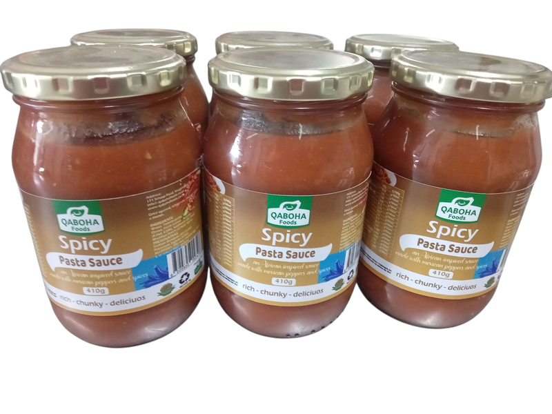 Qaboha Foods Spicy Pasta Sauce 6 x 410g