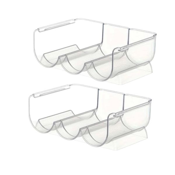Transparent Wine Bottle Rack Storage - Pack of 2