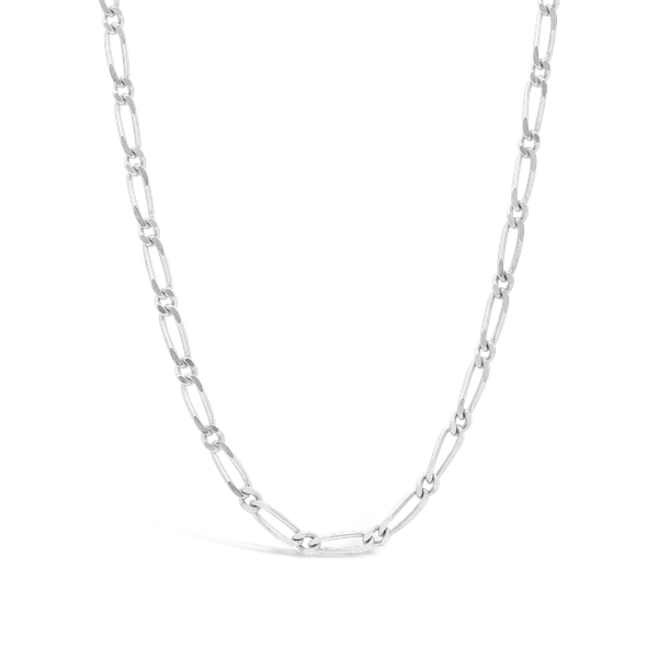 Broadway Jewellers - 925 Sterling Silver - Figaro 1+1 Link Chain - 55cm