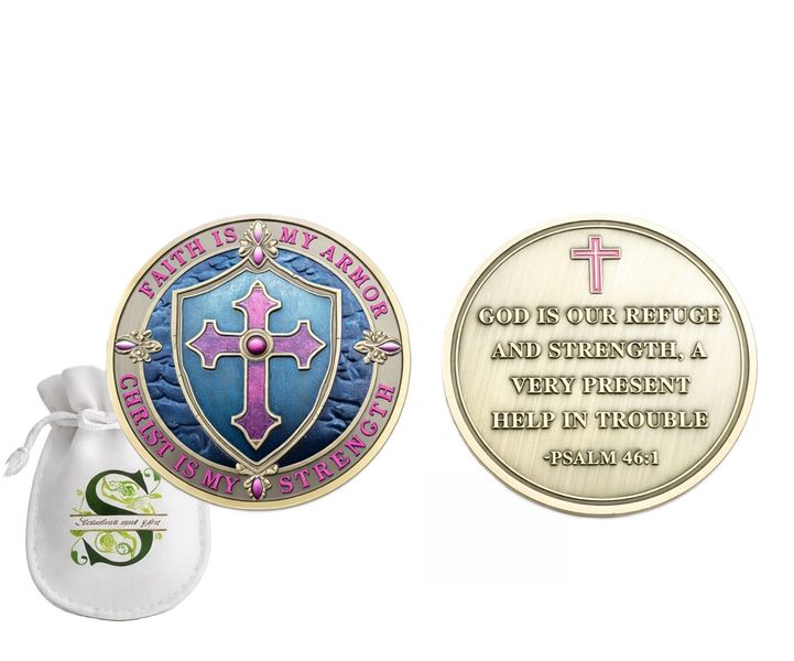 Faith Is My Armor Christian Medallion Coin - Inspirational Keepsake