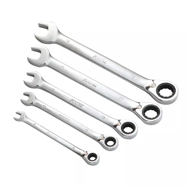 Fixtec 5 Piece Combination Gear Spanner Set