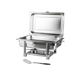 Stainless Steel Single Tray Chafing Dish - Food Warmer & Serving Spoon ...