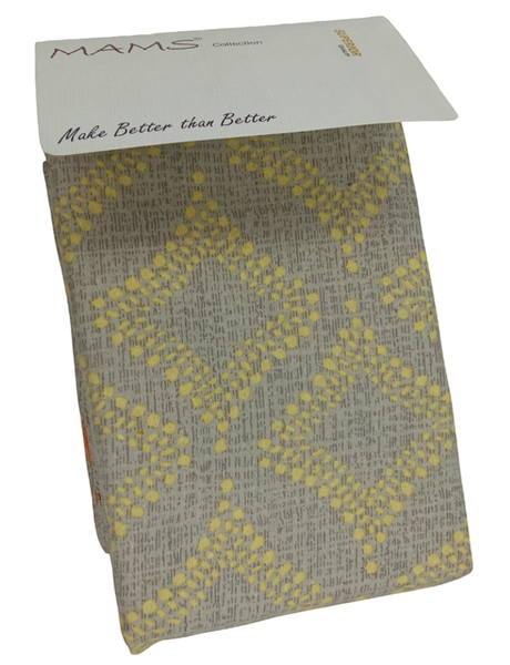 Winter Bed Sheet - King Size 270x235 cm - Beige with Yellow Pattern Design