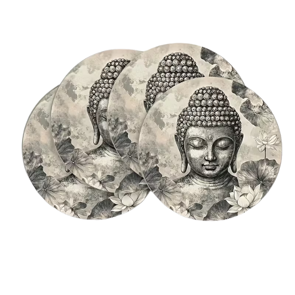 4 Pcs Woven Buddhist Meditation Zen Placemats