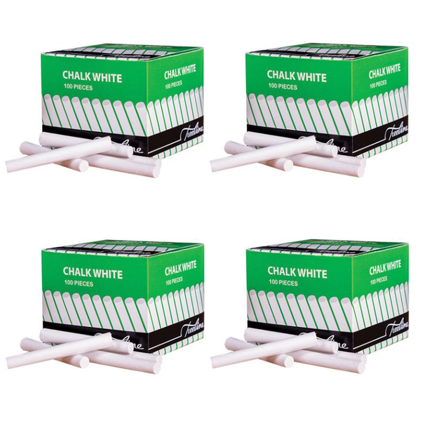Treeline White Chalk 400 Pieces - 4 Boxes of 100