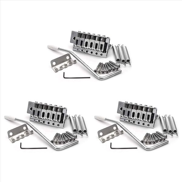 52 5Mm Guitar For Stratocaster Tremolo Bridge Set Silver