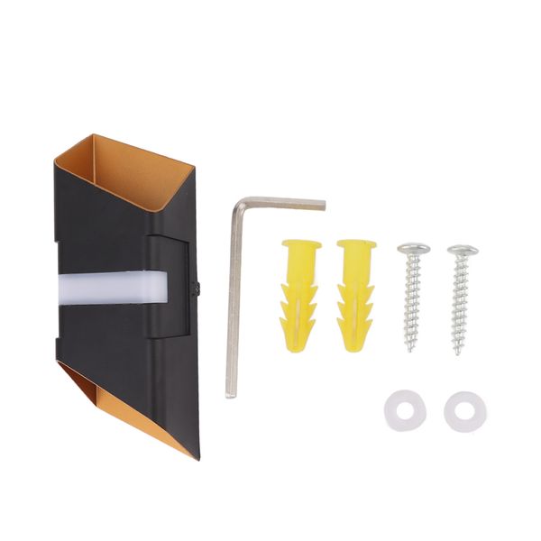 Black Gold Outdoor LED Wall Sconce 10W 3000K