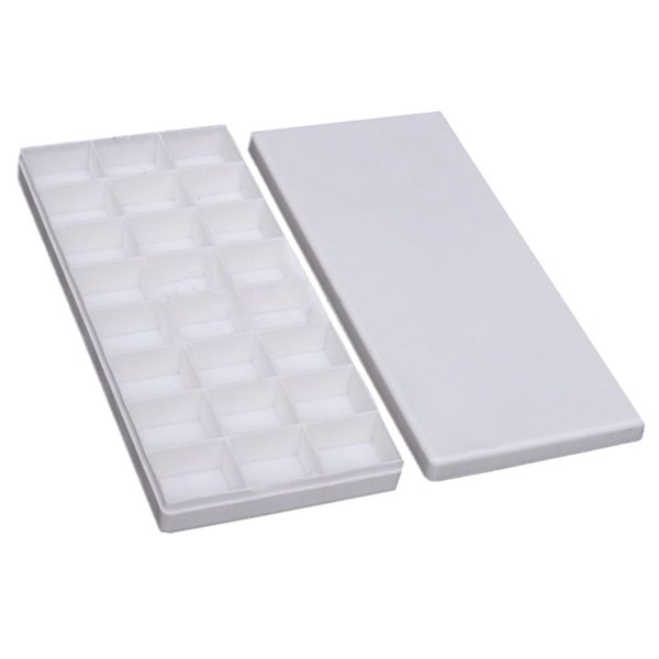 Minghua White 24 Paint Tray Oil Watercolor Plastic Palette Supply