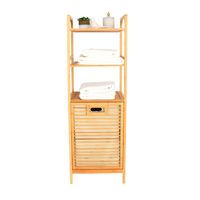 Bamboo Shelf & Laundry Basket