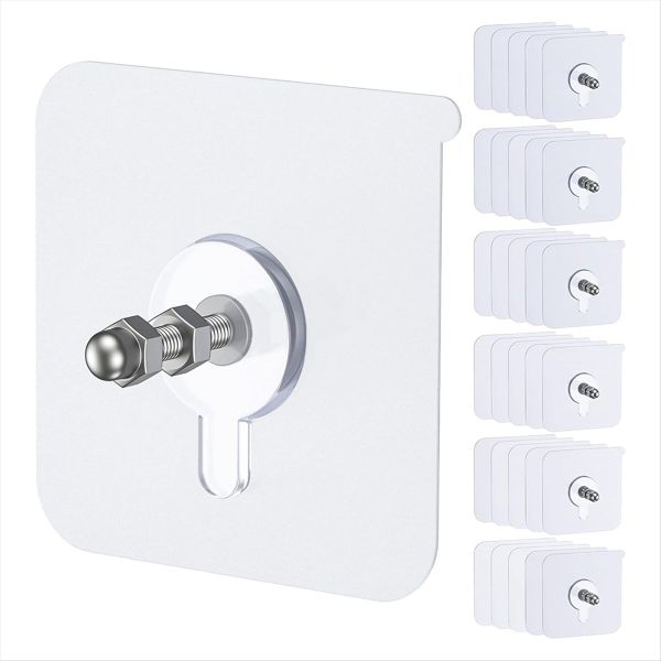 20 Pcs Self Adhesive Picture Hooks, 26.5 Lbs Load Heavy Duty Picture Hanger
