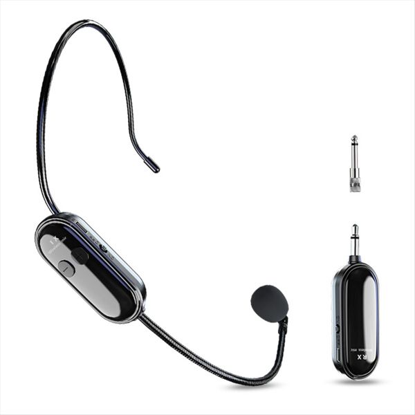 2.4G Wireless Microphone Headset Long Range Head Handheld Mic 2 in 1 for Te