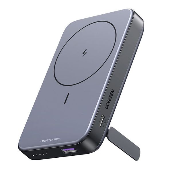UGreen 10 000mAh Magnetic Wireless Power Bank PD20W With Kickstand - Grey