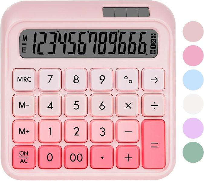 Solar Pastel Calculator, Flexible Gradient Keypad for Students &amp; Office