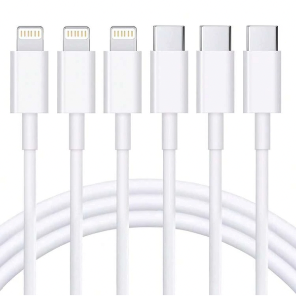 3 Pack USB Type-C to Lightning Charging Cable for Apple - 30W Fast Charging