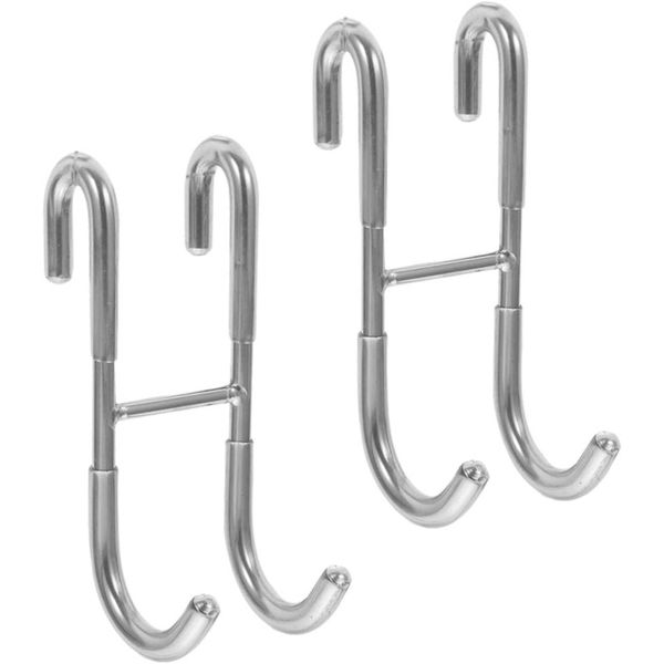 2 Pack Over Shower Glass Door Hooks, Glossy 304 Stainless Steel Rack Hooks