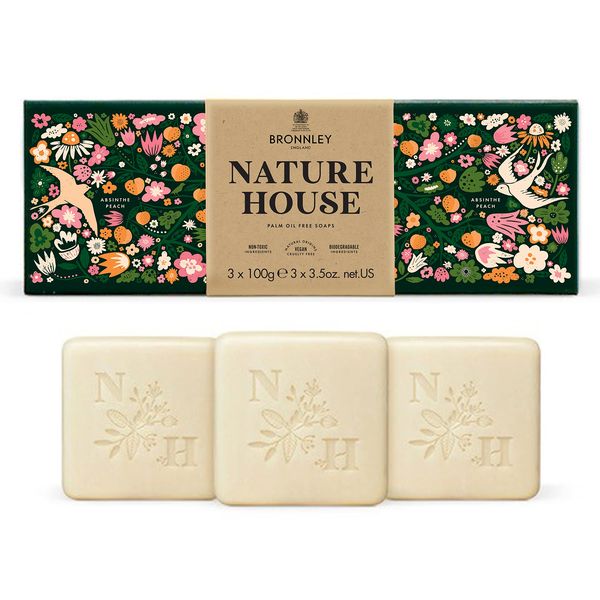 Bronnley Natures House Absynthe and Peach Soap 3x100g