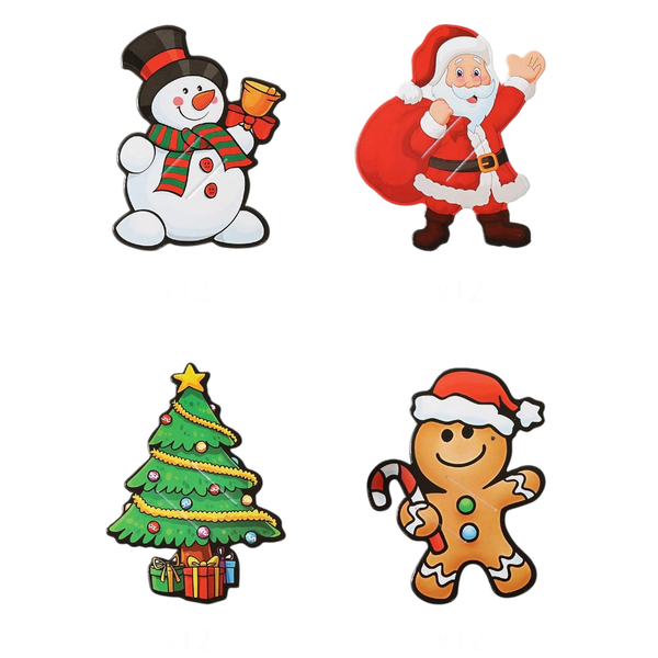 48 Piece Chistmas Theme Design Candy Holders - Multicolor