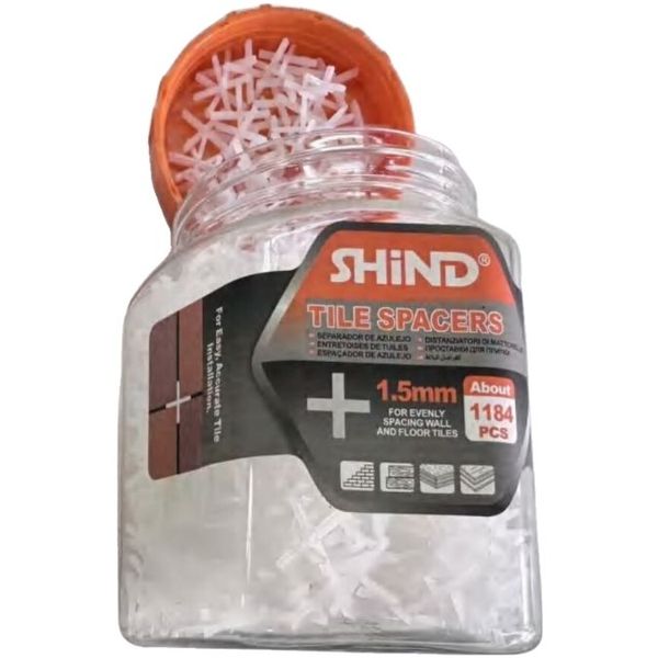 Shind 1184-Piece 1.5mm White Tile Spacers Pack - Precision Spacers