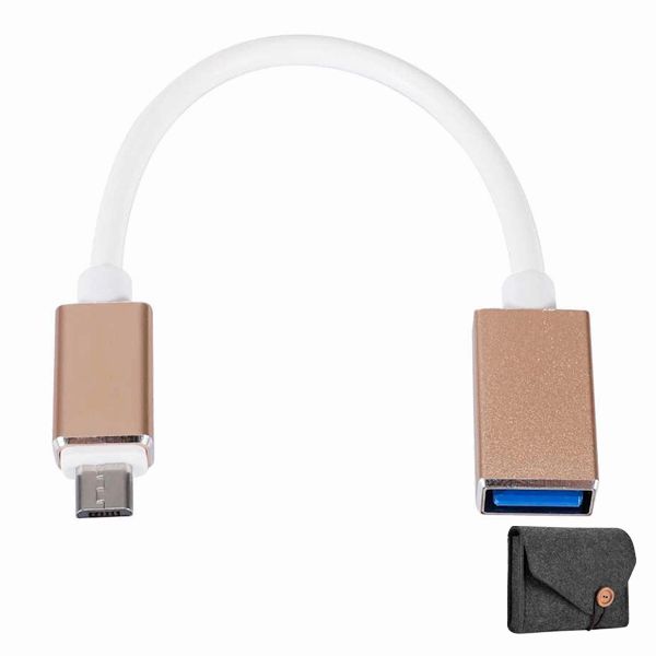 Gold Type-c OTG USB Flash Driver For Smart Phone &amp; Tablets with Pouch